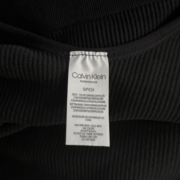 NWT Calvin Klein Performance Ribbed Knit Sports Bra - Picture 4 of 4